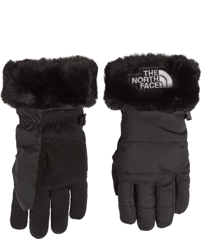 MAIN IMAGE OF THE NORTH FACE YOUTH GIRLS&#39; SHASTA GLOVE IN TNF BLACK XS WITH COZY FLEECE CUFF LINING…