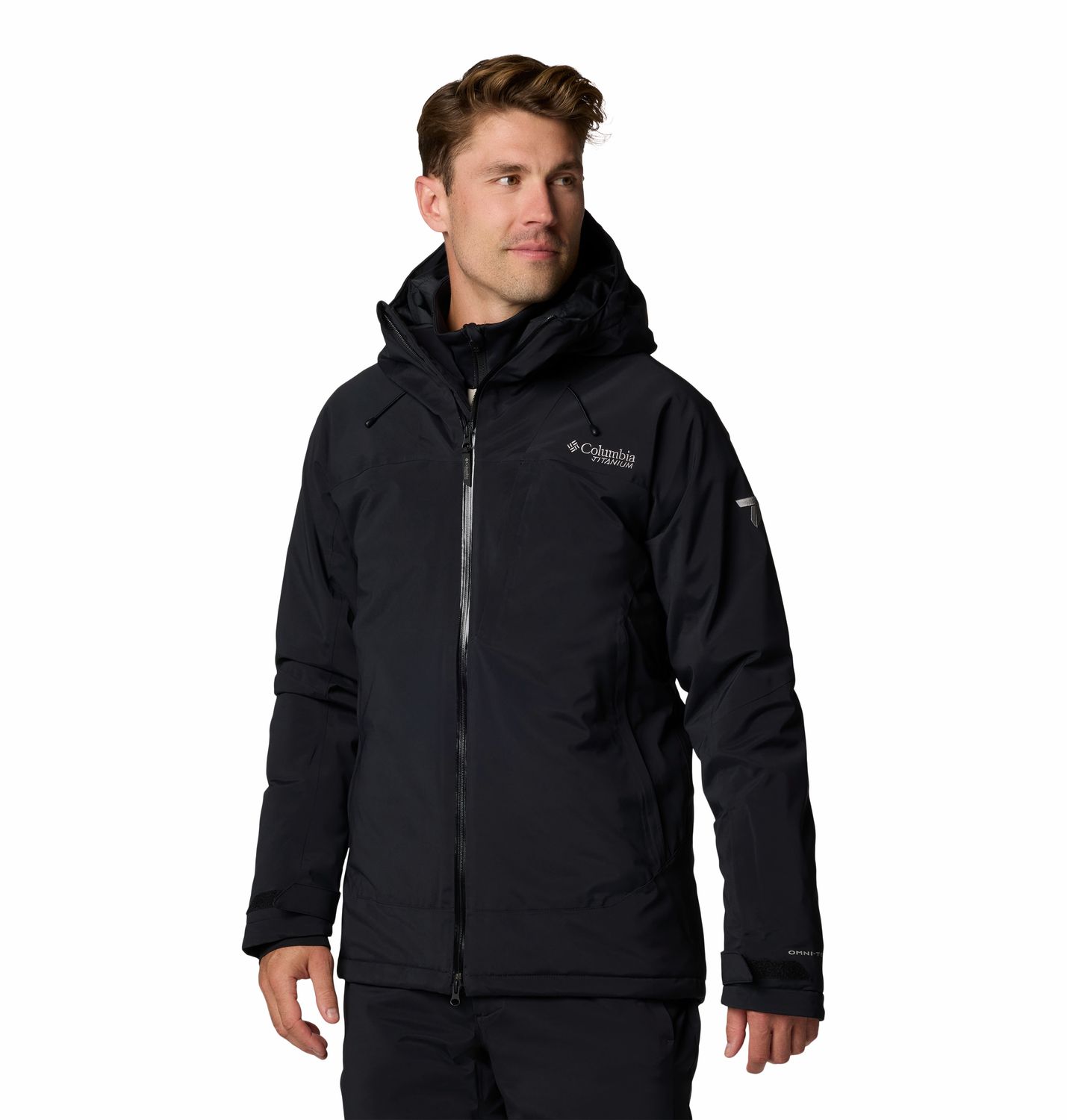 MAIN IMAGE OF COLUMBIA MENS CIRQUE BOWL™ WINTER JACKET IN BLACK MEDIUM WITH HELMET-COMPATIBLE HOOD …