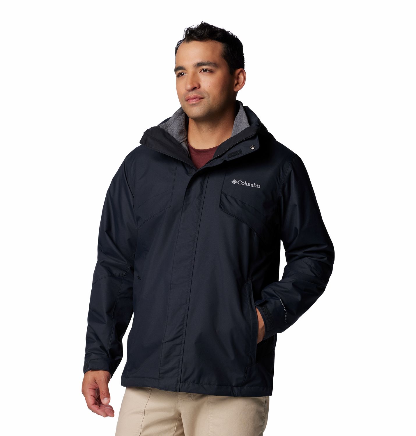 MAIN IMAGE OF COLUMBIA MENS BUGABOO™ III FLEECE INTERCHANGE WINTER JACKET IN BLACK SMALL WITH BREAT…