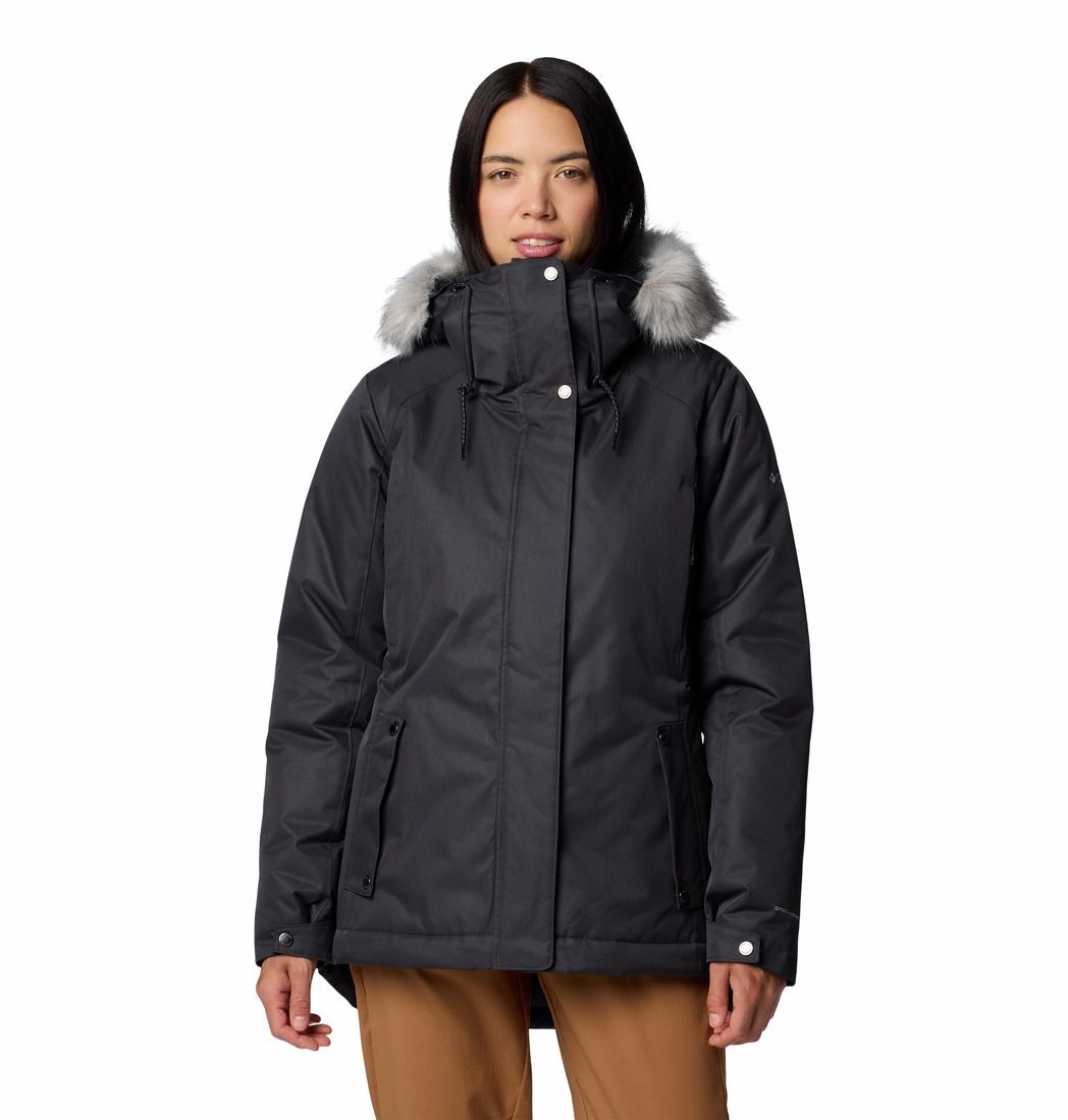 COLUMBIA WOMENS SUTTLE MOUNTAIN III INSULATED WINTER JACKET 25, Color: BLACK, Size: XS