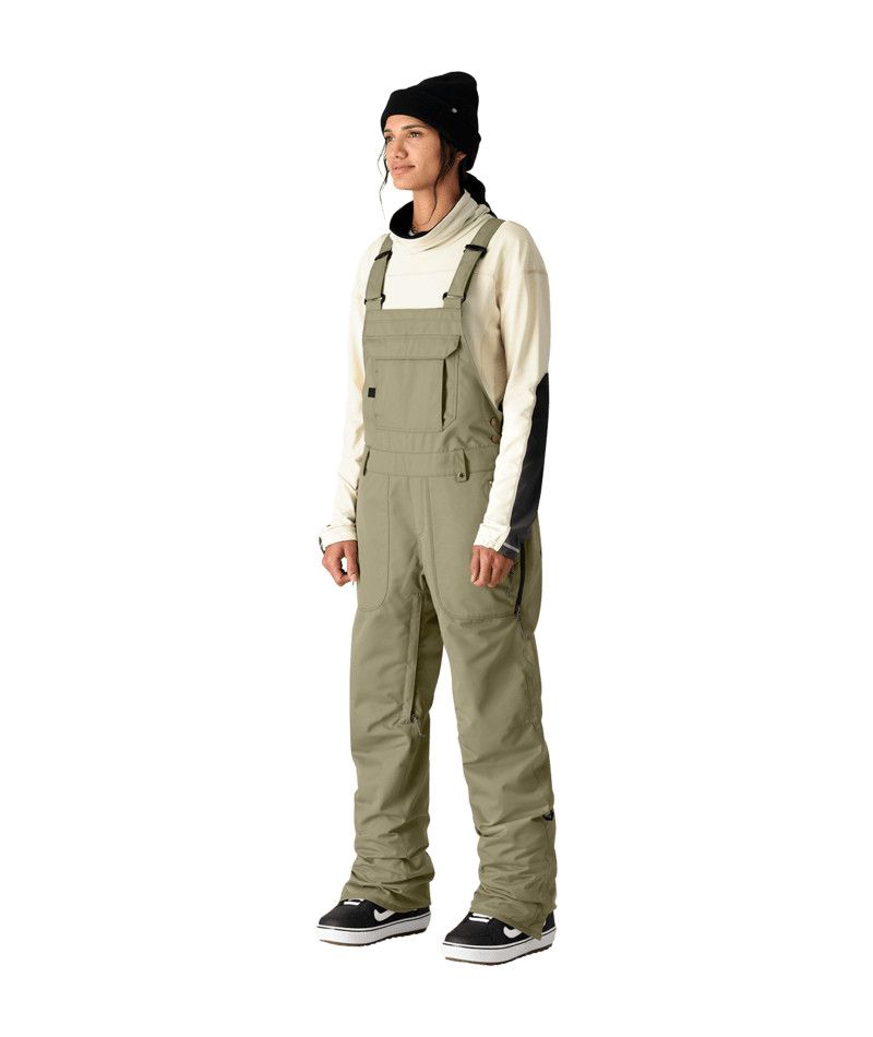 686 WOMENS BLACK MAGIC BIB SNOW PANT 25, Color: SAGE, Size: XS, Length: REGULAR