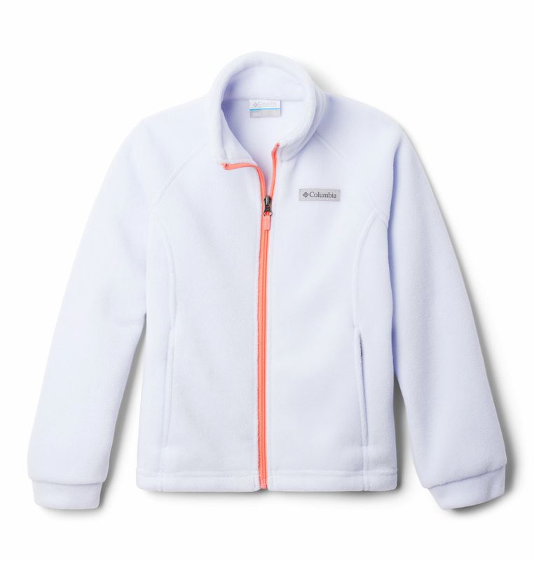 FRONT VIEW OF COLUMBIA YOUTH GIRLS BENTON SPRINGS™ FLEECE SWEATER WITH LIGHT WARMTH