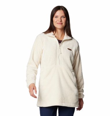 FRONT VIEW OF COLUMBIA WOMENS FIRE SIDE™ 1/4 ZIP II SWEATER WITH SOFT SHERPA FLEECE