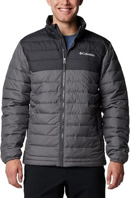 FRONT VIEW OF COLUMBIA MENS POWDER LITE™ II WINTER JACKET WITH MEDIUM WARMTH AND WATER REPELLENT