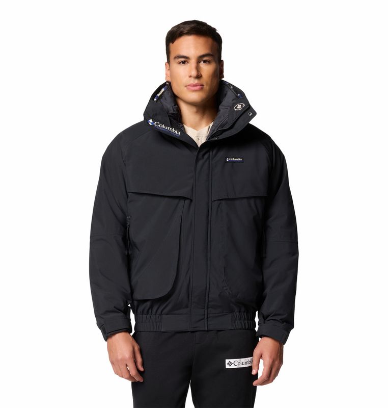FRONT VIEW OF COLUMBIA MENS POWDERKEG™ II REMASTERED INTERCHANGE WINTER JACKET WITH MEDIUM WARMTH