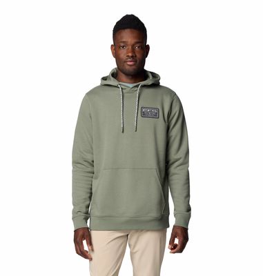 FRONT VIEW OF COLUMBIA MENS PFG CASTBACK™ HOODIE WITH KANGAROO POCKET AND SOFT &amp; FUZZY INTERIOR