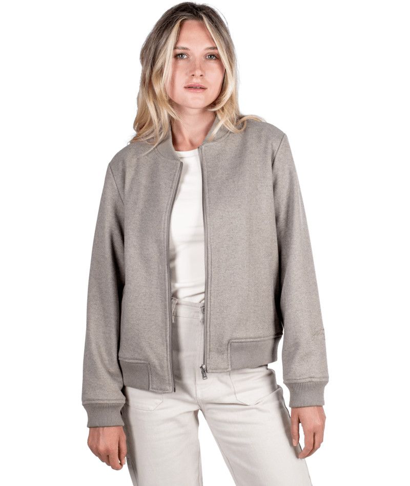 JETTY WOMENS LANGCO BOMBER SOFTSHELL JACKET 25, Color: PUMICE, Size: SMALL