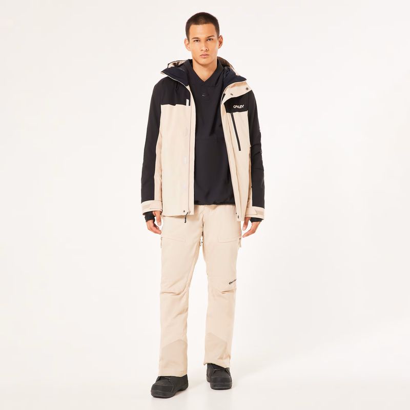 FRONT VIEW OF OAKLEY MENS AXIS INSULATED SNOW PANT WITH STRETCH FABRIC AND REPELS WATER