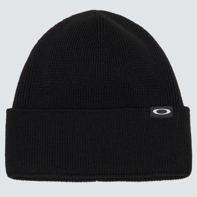 FRONT VIEW OF OAKLEY UNISEX CUFFED ELLIPSE RC BEANIE WINTER HAT WITH WARMTH AND KNIT CONSTRUCTION