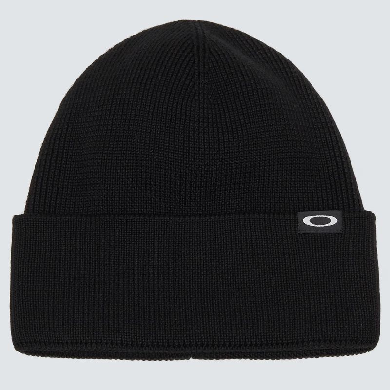 FRONT VIEW OF OAKLEY UNISEX CUFFED ELLIPSE RC BEANIE WINTER HAT WITH WARMTH AND KNIT CONSTRUCTION