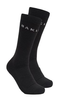 FRONT VIEW OF OAKLEY UNISEX THE PRO PERFORMANCE 2.0 SOCKS WITH MERINO WOOL AND COMFORT