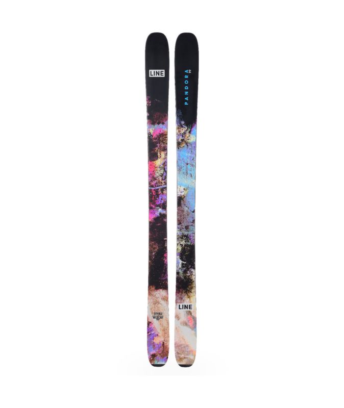 TOPSHEET VIEW OF LINE UNISEX PANDORA 99 DOWNHILL SKIS WITH LIGHTWEIGHT FEEL AND STABLE RIDE