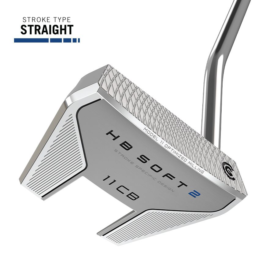 MAIN IMAGE OF CLEVELAND UNISEX HB SOFT 2 #11 CHROME COUNTERBALANCE PUTTER IN RIGHT 38&quot; STEEL