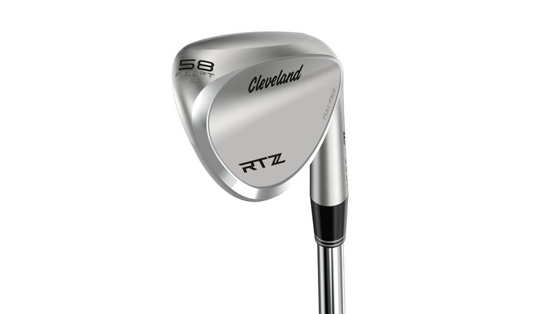 FRONT VIEW OF CLEVELAND UNISEX RTZ TOUR SATIN FULL-FACE WEDGE WITH Z-ALLOY AND HYDRAZIP