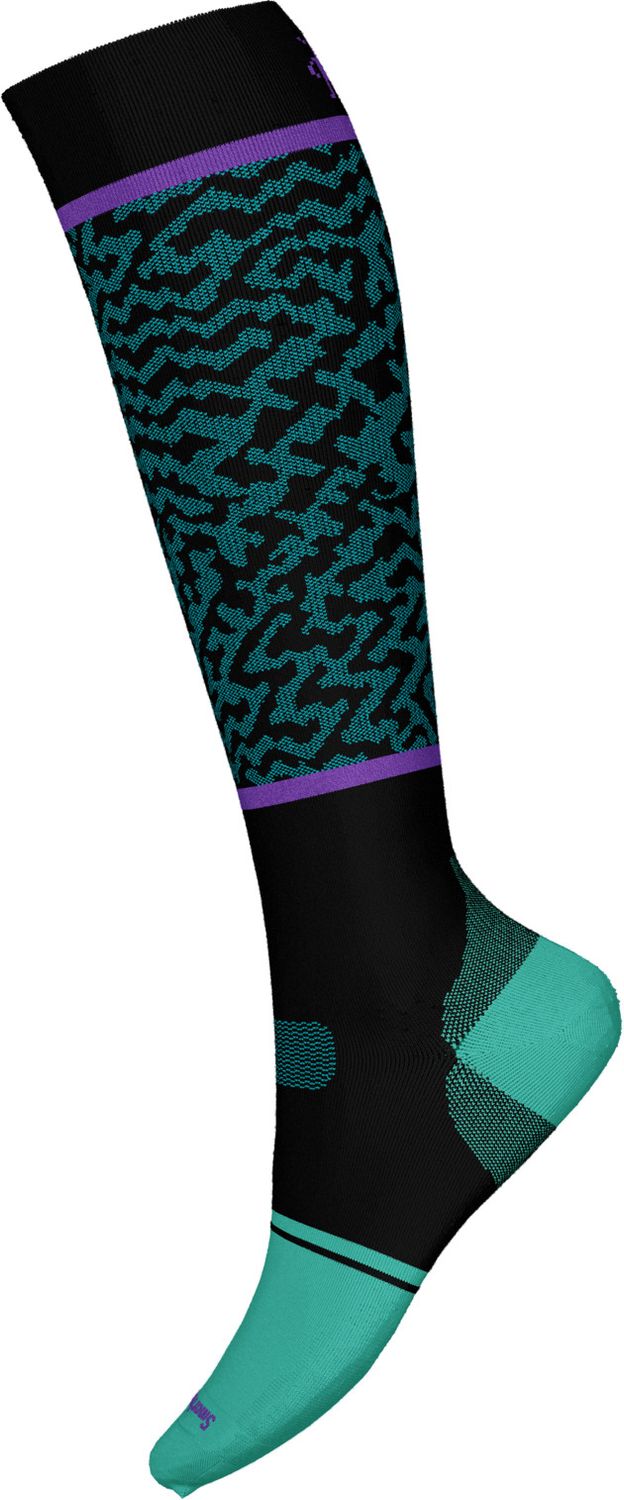 SMARTWOOL UNISEX SNOWBOARD TARGETED CUSHION RETRO LINE OTC SOCKS 26, Color: BLACK, Size: MEDIUM