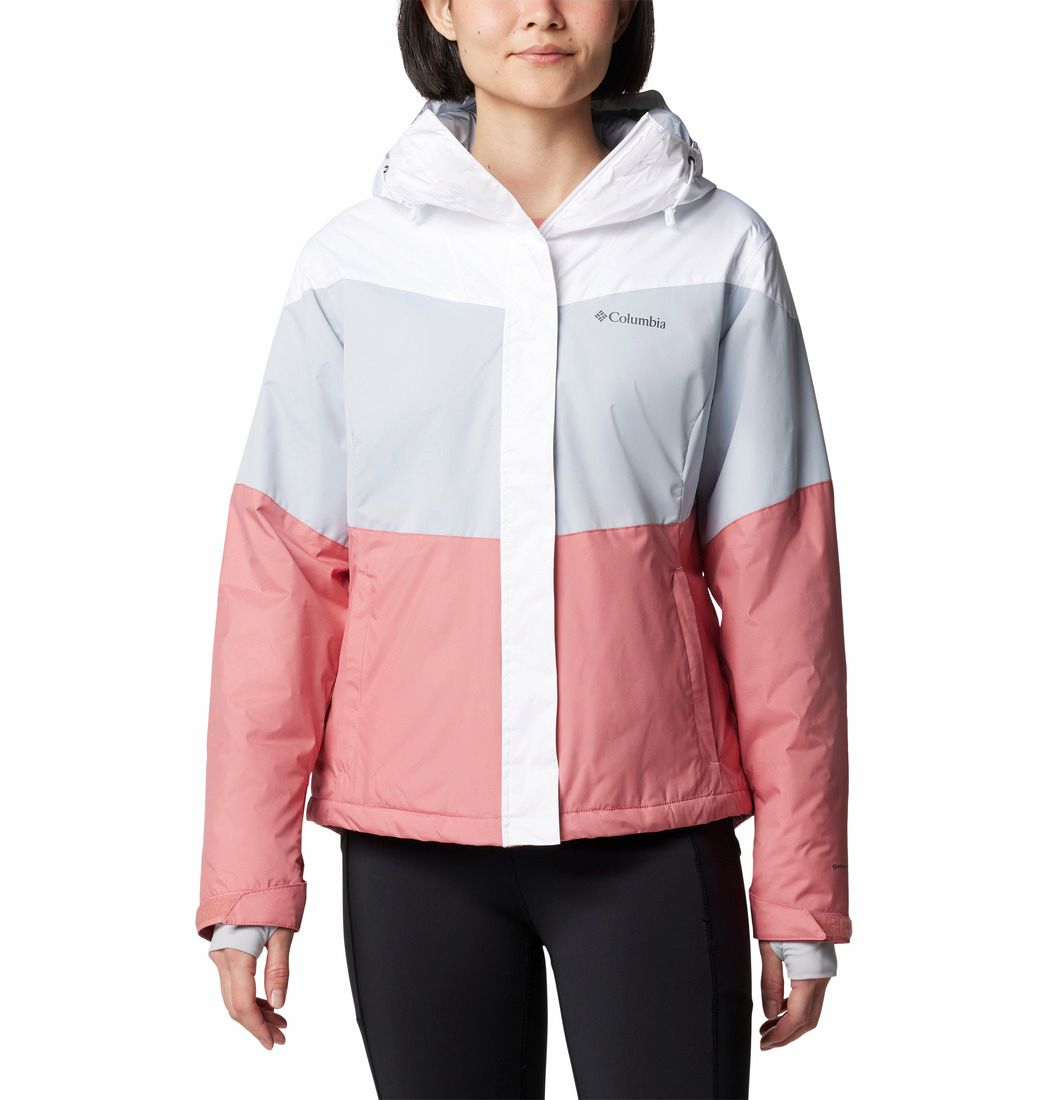 MAIN IMAGE OF COLUMBIA WOMENS TIPTON PEAK™ III INSULATED WINTER JACKET IN WHITE/GREY/PINK SMALL