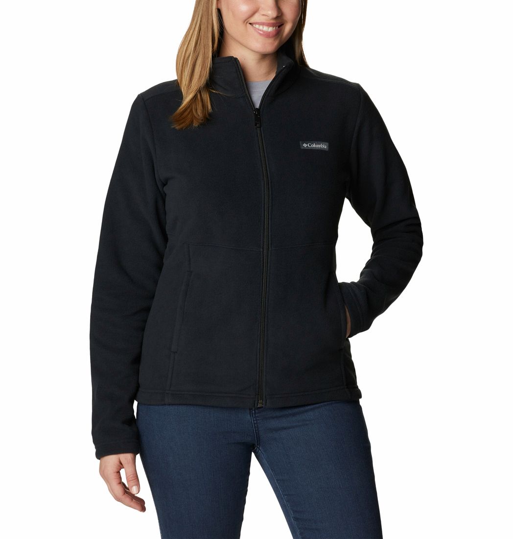 MAIN IMAGE OF COLUMBIA WOMENS MIDNIGHT LAKE™ II FULL ZIP SWEATER IN BLACK SMALL WITH LIGHT WARMTH