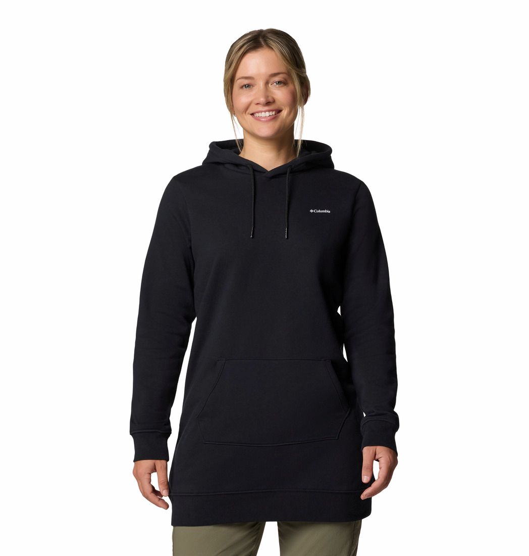 MAIN IMAGE OF COLUMBIA WOMENS BURR TRAIL™ LONG HOODIE IN BLACK XS WITH ADJUSTABLE HOOD