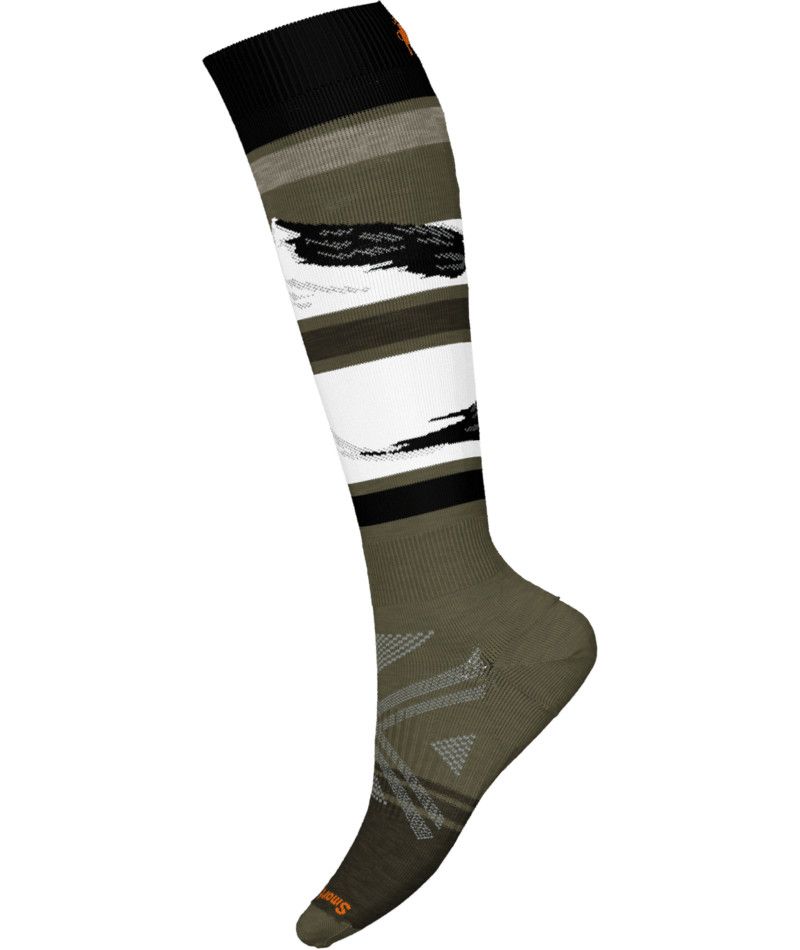 SMARTWOOL MENS SKI FULL CUSHION MIDNIGHT SKI OTC SOCKS 26, Color: WINTER MOSS, Size: MEDIUM