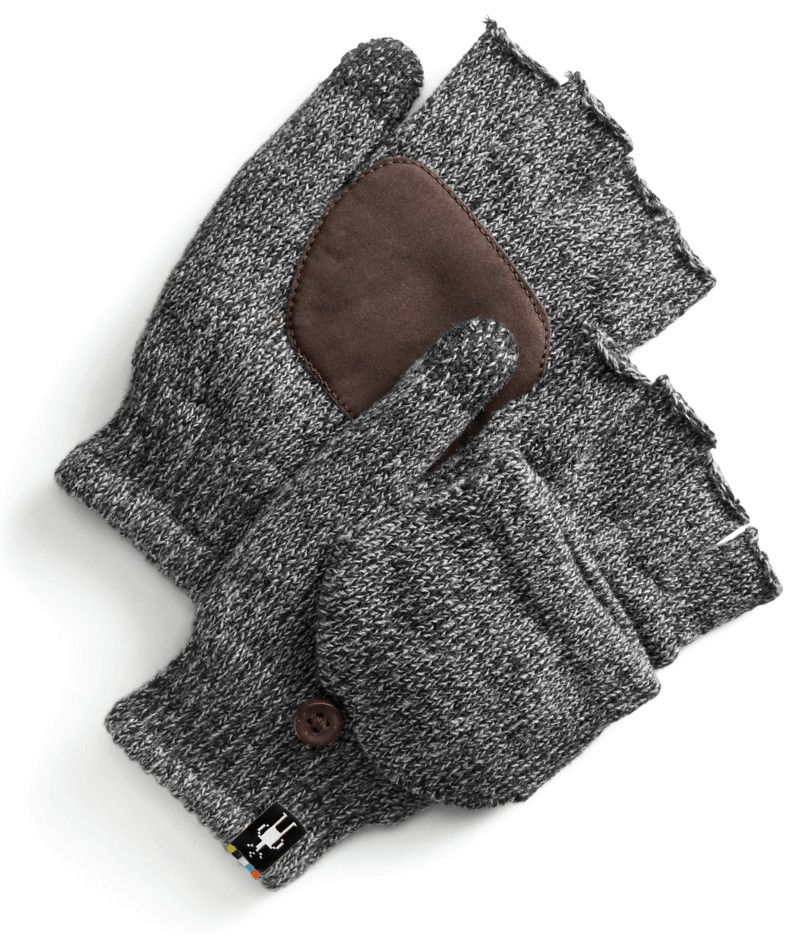 SMARTWOOL UNISEX COZY GRIP FLIP MITTEN 26, Color: BLACK, Size: S/M