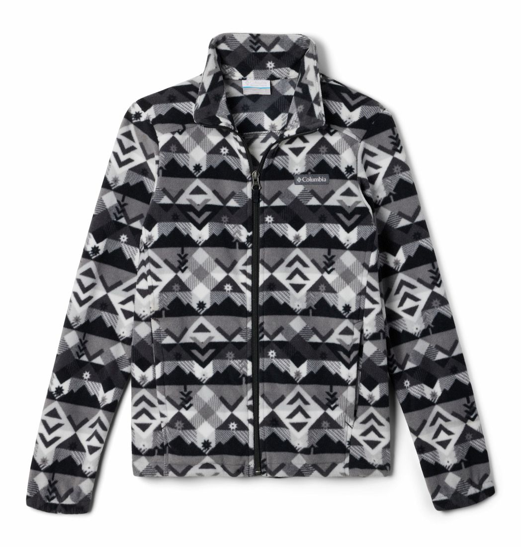 MAIN IMAGE OF COLUMBIA YOUTH BOYS CASTLE DALE™ PRINTED FULL ZIP FLEECE IN SHARK CHECKPOINT XXS