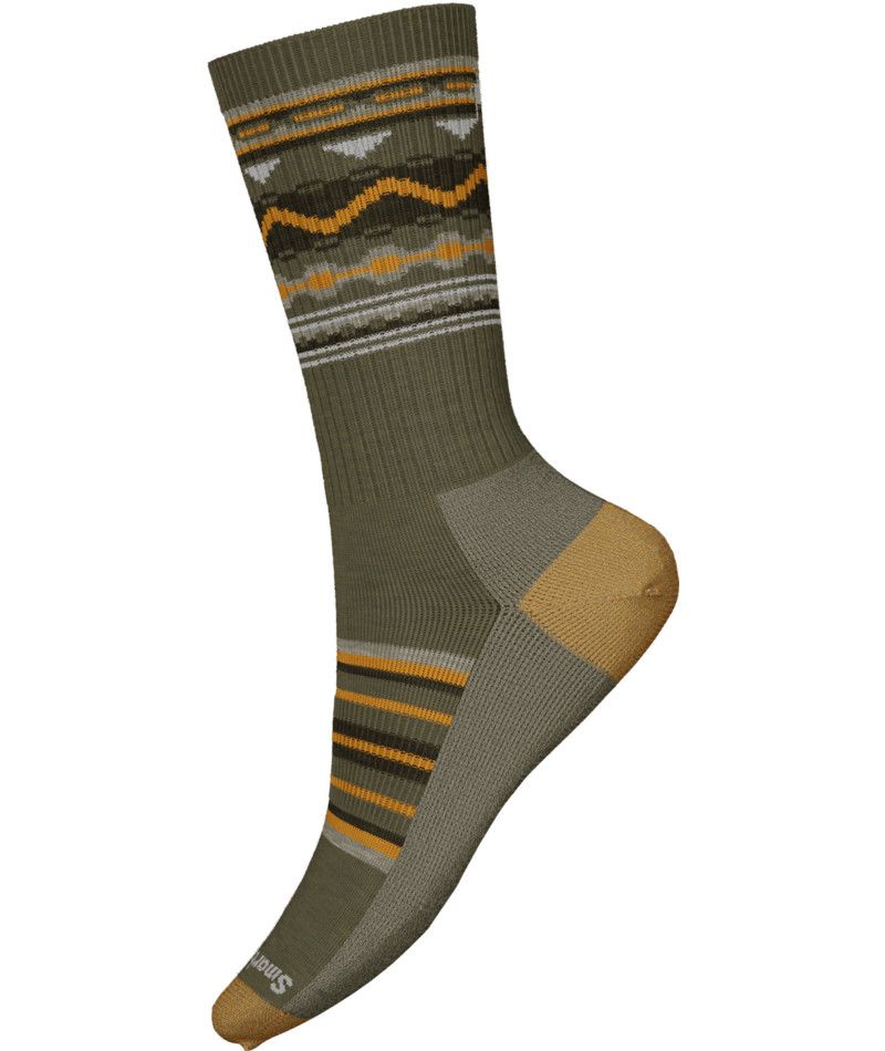 SMARTWOOL UNISEX EVERYDAY HUDSON TRAIL CREW SOCKS 25, Color: WINTER MOSS, Size: MEDIUM