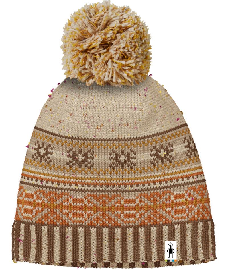 SMARTWOOL UNISEX CHAIR LIFT BEANIE WINTER HAT 25, Color: ALMOND DONEGAL, Size: O/S