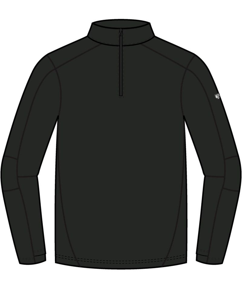 KUHL MENS INVIGORATR 1/4 ZIP SWEATER 26, Color: RAVEN, Size: MEDIUM