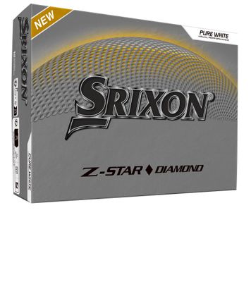 FRONT VIEW OF SRIXON UNISEX Z-STAR DIAMOND GOLF BALL WITH THIN PREMIUM URETHANE COVER