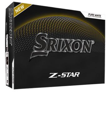 FRONT VIEW OF SRIXON UNISEX Z-STAR GOLF BALL WITH THIN PREMIUM BIOMASS URETHANE COVER