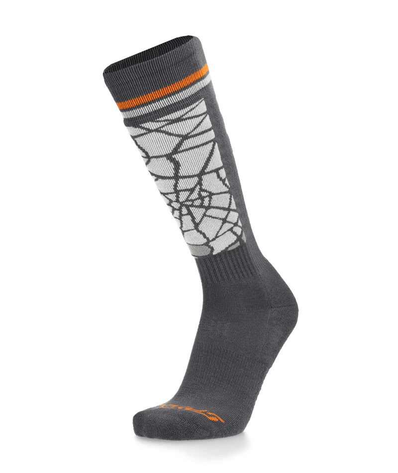 SPYDER MENS SWEEP SKI SOCKS 25, Color: POLAR, Size: MEDIUM