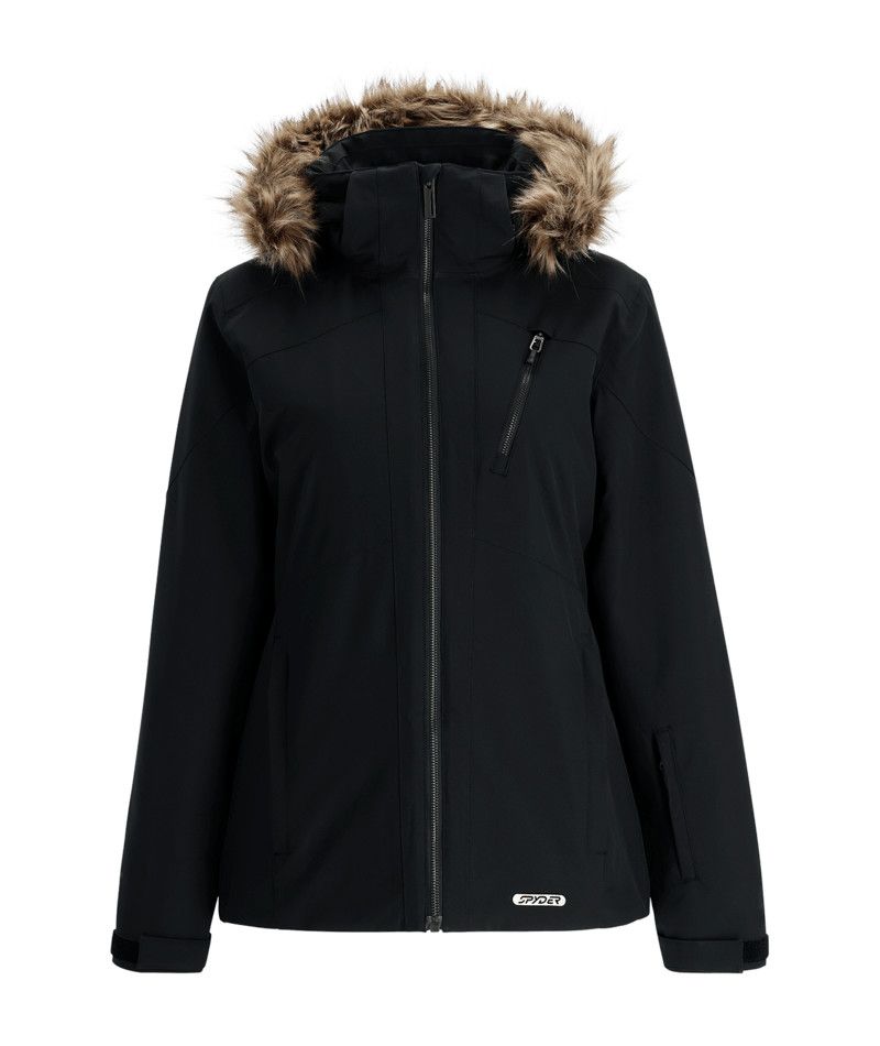 SPYDER WOMENS SKYLINE WINTER JACKET 25, Color: BLACK, Size: SMALL