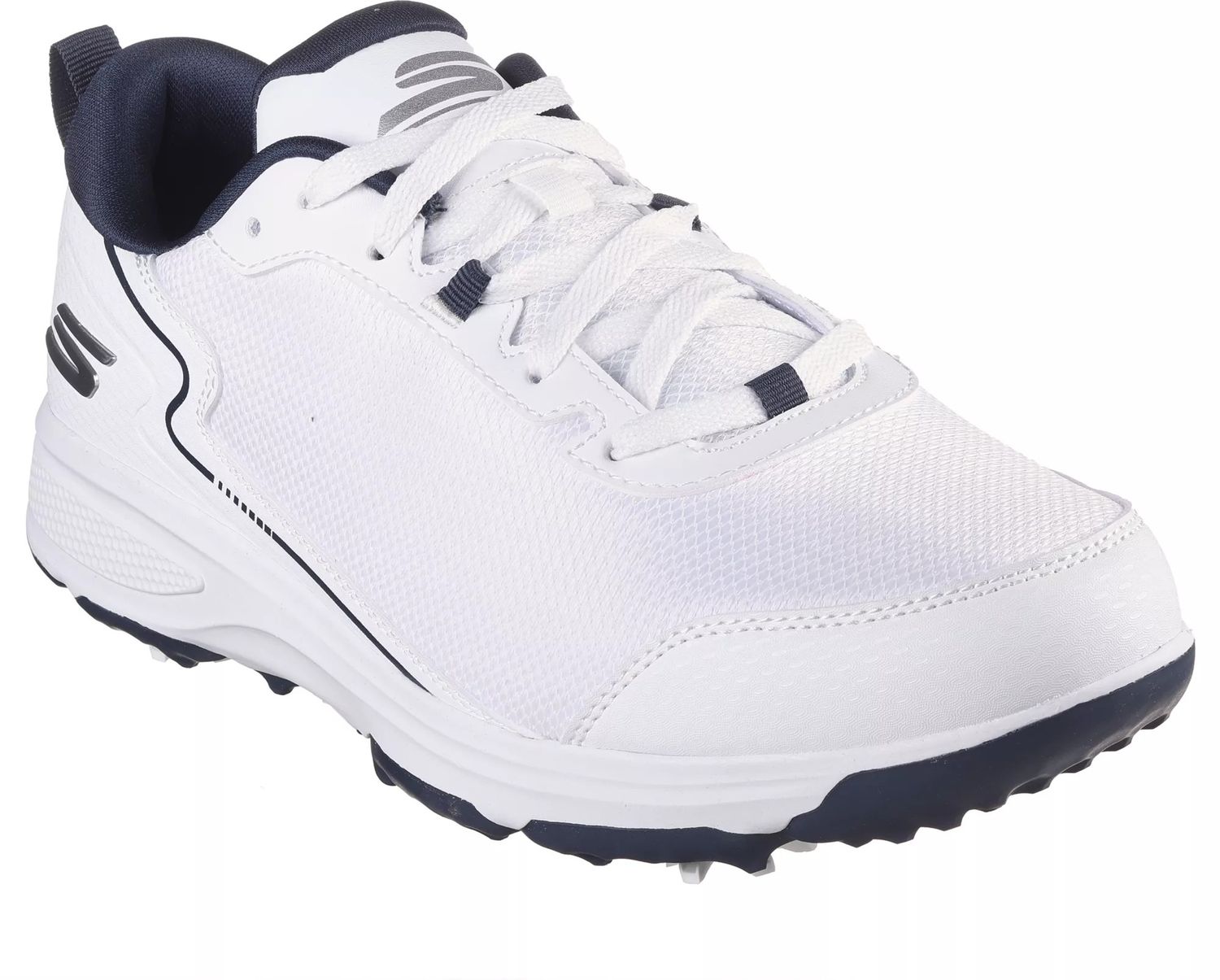 SKECHERS MENS GO GOLF TORQUE-SPORT 2 SPIKED GOLF SHOES 24, Color: WHITE/NAVY, Size: 9 WIDE
