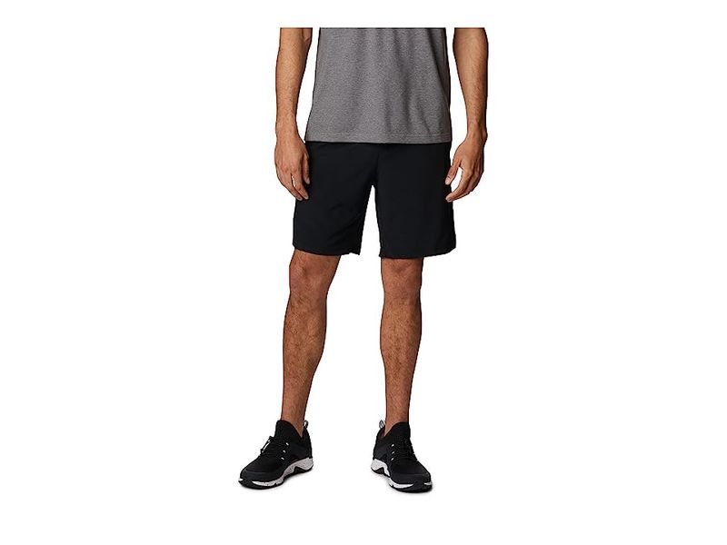 FRONT VIEW OF COLUMBIA MENS COLUMBIA HIKE™ BRIEF SHORT WITH SIDE HAND POCKETS