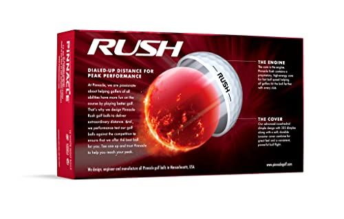 MAIN IMAGE OF TITLEIST UNISEX PINNACLE RUSH GOLF BALL IN WHITE 15 COUNT WITH FAST BALL SPEED