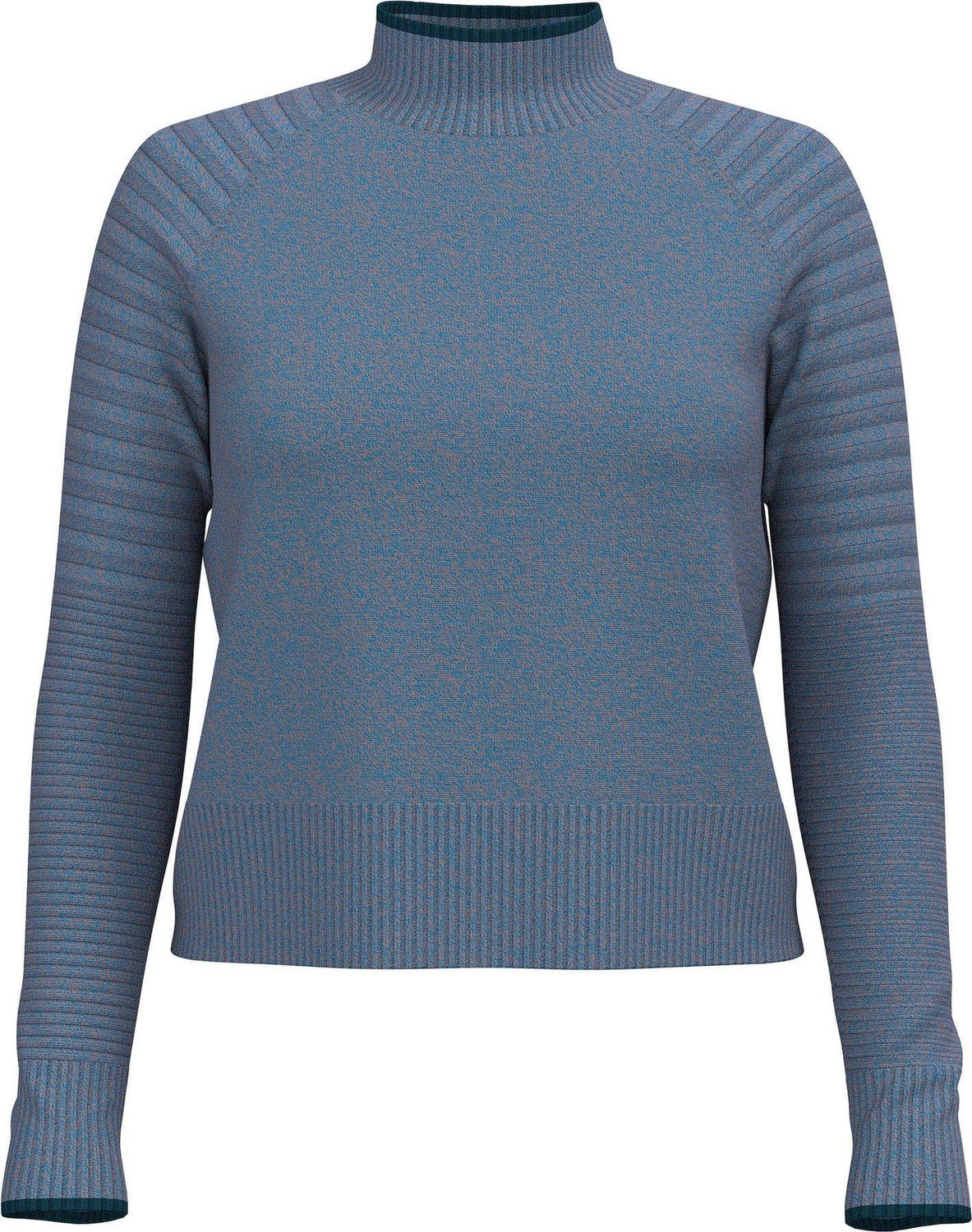 SMARTWOOL WOMENS EDGEWOOD MOCK NECK SWEATER 25, Color: VIOLET BLUE MARL, Size: XS