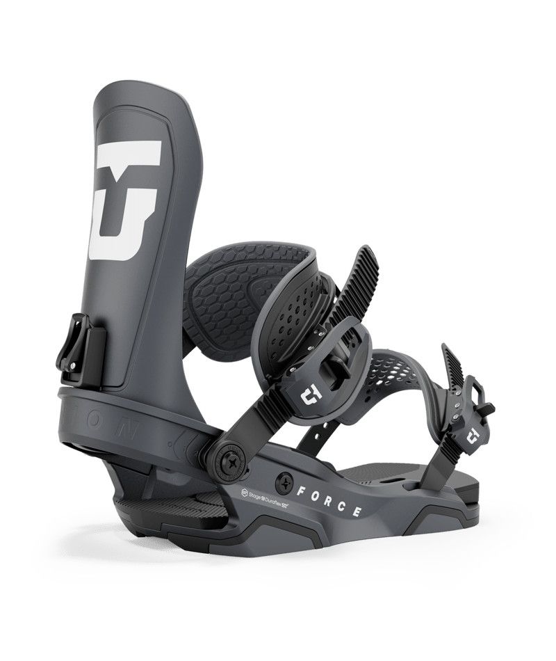 UNION MENS FORCE SNOWBOARD BINDING 25, Color: GUNMETAL, Size: MEDIUM