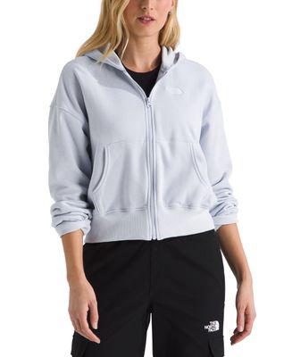 FRONT VIEW OF THE NORTH FACE WOMENS EVOLUTION FULL ZIP HOODIE WITH ATTACHED HOOD