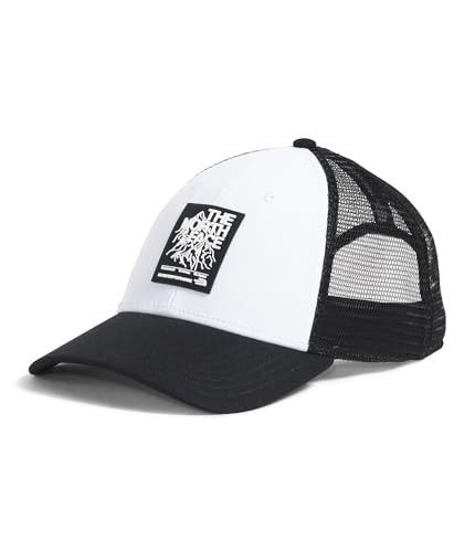 FRONT VIEW OF THE NORTH FACE UNISEX GRAPHIC MUDDER TRUCKER CAP WITH ADJUSTABLE SNAPBACK