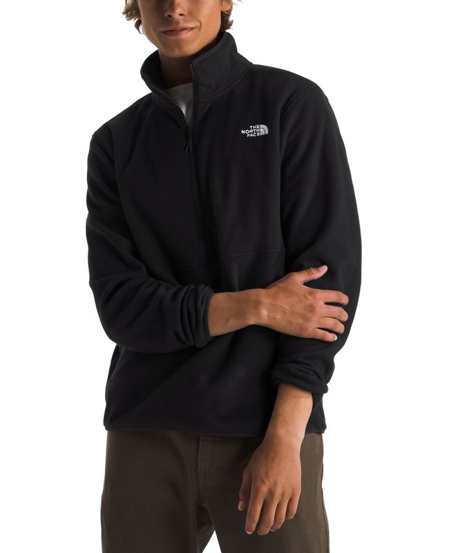 FRONT VIEW OF THE NORTH FACE MENS GLACIER FLEECE ½ ZIP SWEATER WITH SOFT FLEECE