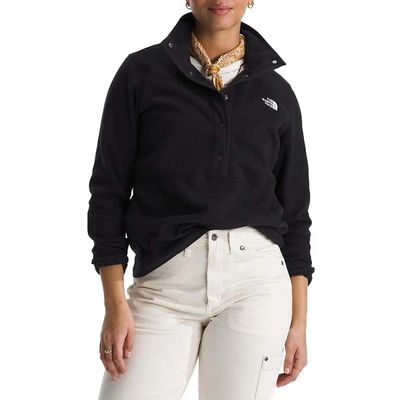 FRONT VIEW OF THE NORTH FACE WOMENS GLACIER FLEECE ½ SNAP SWEATER WITH COMFORT AND SOFT FLEECE