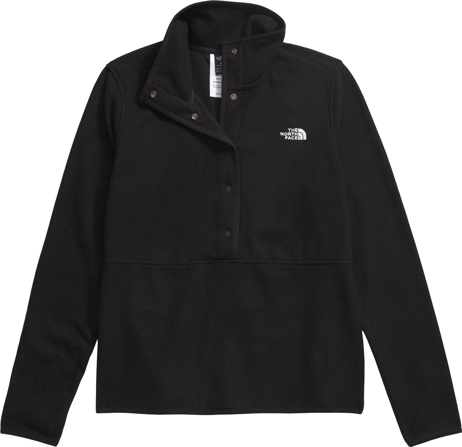 MAIN IMAGE OF THE NORTH FACE WOMENS GLACIER FLEECE ½ SNAP SWEATER IN TNF BLACK XS WITH COMFORT