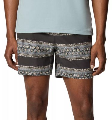 FRONT VIEW OF COLUMBIA MENS PFG RAMBLER™ PRINTED WATER SHORT WITH UPF 50 AND REPELS MOISTURE