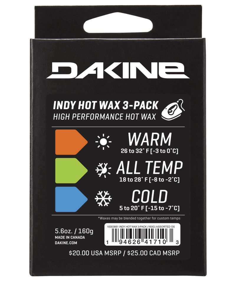 DAKINE UNISEX INDY HOT WAX 3-PACK WAX 26, Color: ASSORTED, Size: 160G