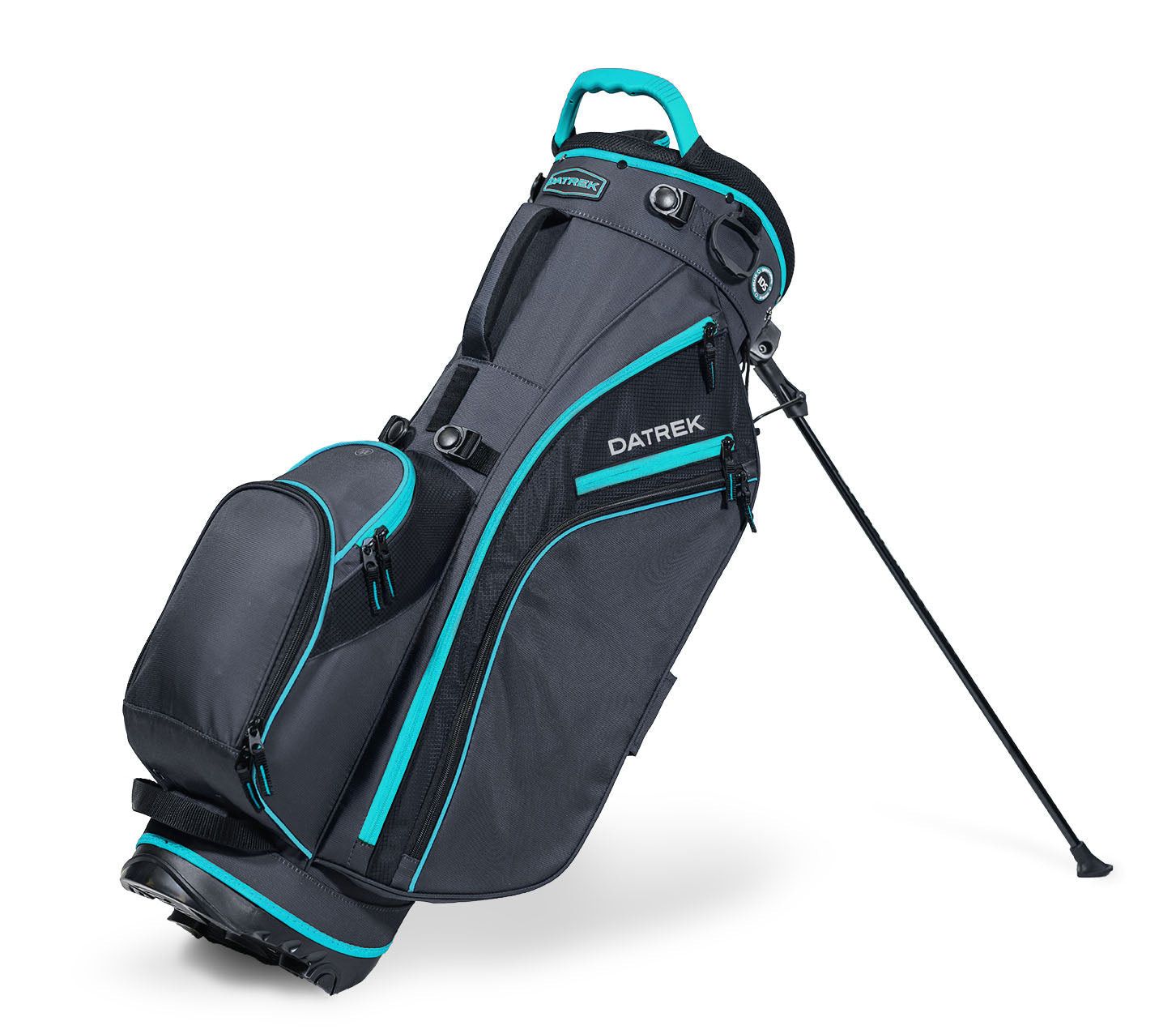 MAIN IMAGE OF DATREK UNISEX GO LITE HYBRID 14-WAY STAND BAG IN CHARCOAL/TURQUOISE/BLACK