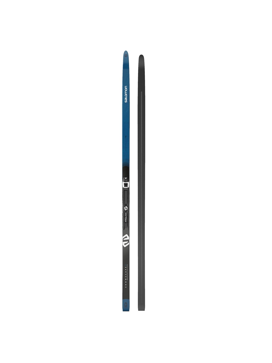 SALOMON MENS SNOWSCAPE 7 PM PLK AUTO CROSS COUNTRY SKI 23, Color: BLACK / BLUE, Size: MEDIUM