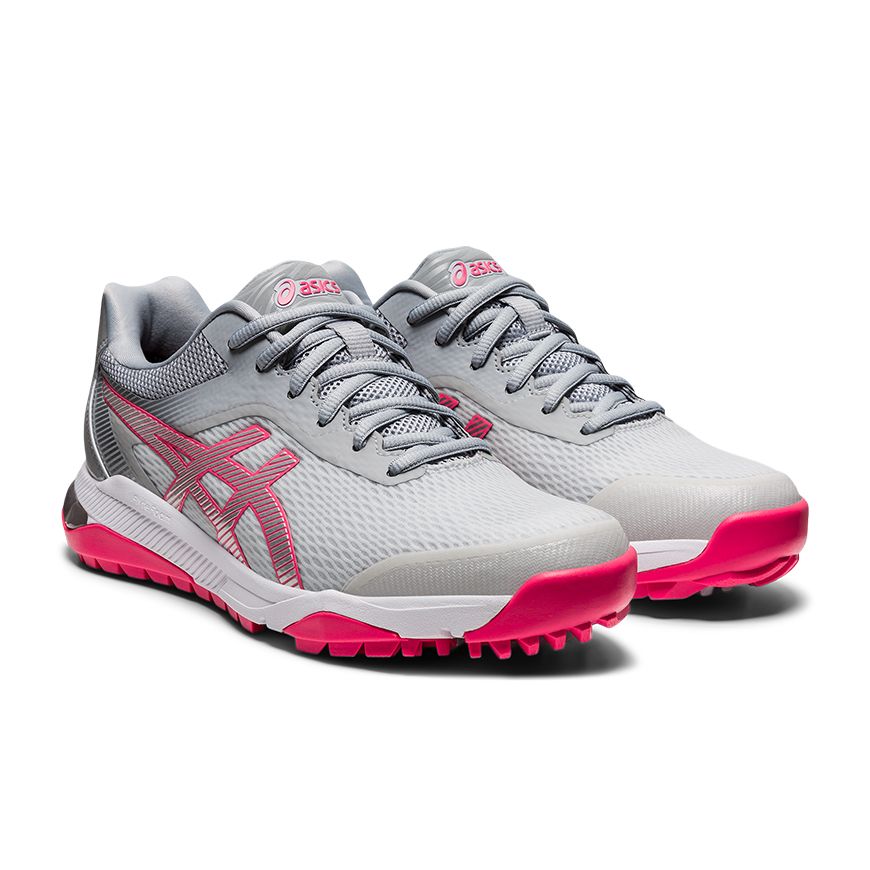 ASICS WOMENS GEL COURSE ACE GOLF SHOES 22, Color: GLACIER GREY/PINK CAMEO, Size: 6