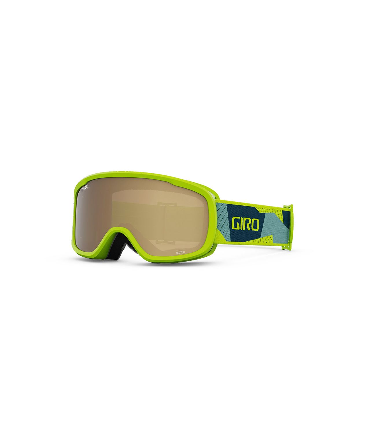 GIRO YOUTH BUSTER GOGGLES 25, Frame Color: ANO LIME GEO CAMO, Lens Color: AMBER ROSE