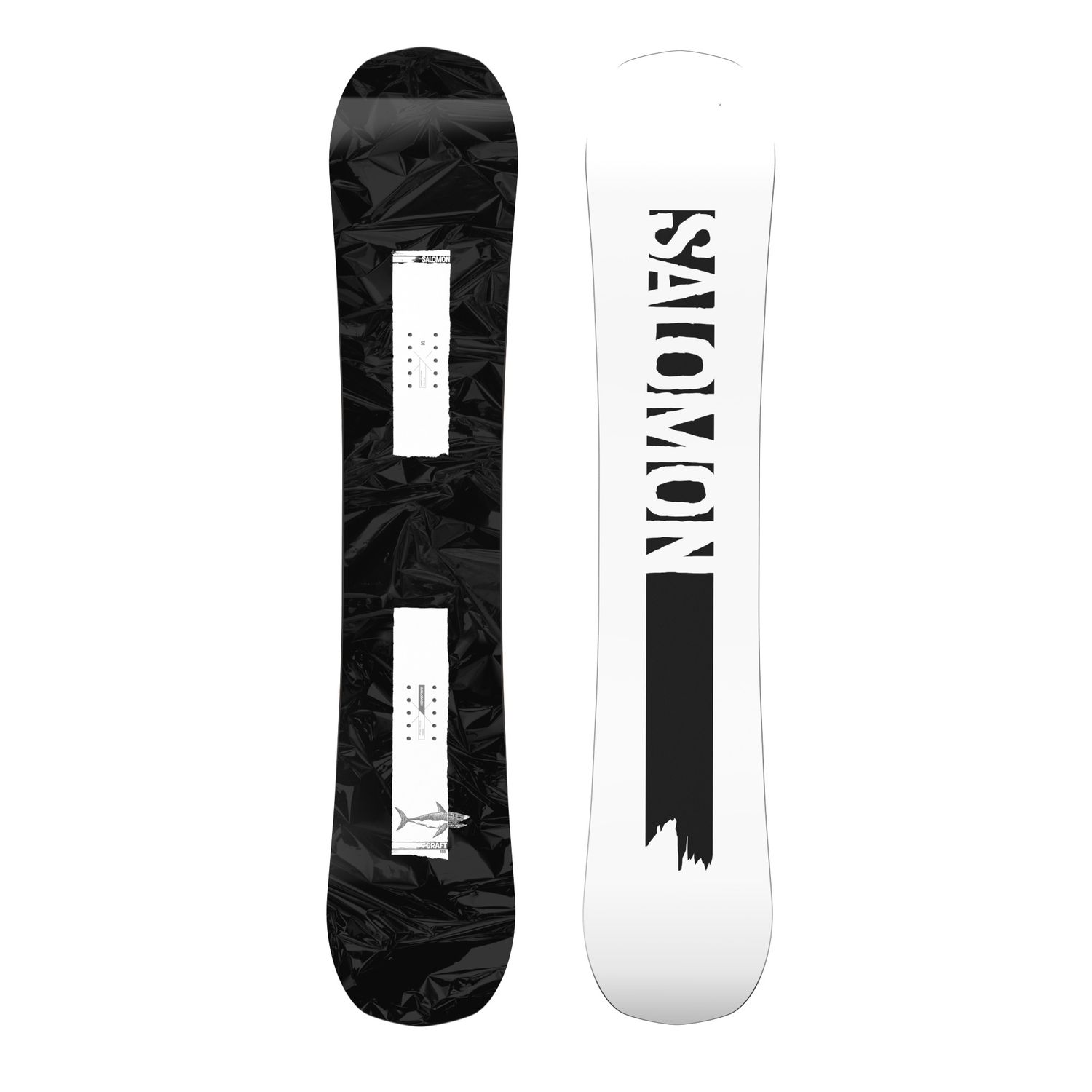 SALOMON MENS CRAFT SNOWBOARD 24, Color: BLACK/WHITE, Size: 150