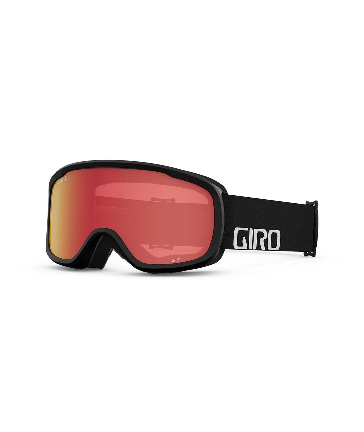 GIRO UNISEX CRUZ GOGGLES 25, Frame Color: BLACK WORDMARK, Lens Color: AMBER SCARLET